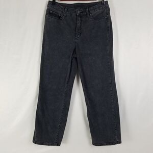 Wonderly‎ Jeans Womens W28 x L24.5 Black High Rise Cropped Charcoal Wash Denim